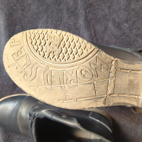 Bueno soft leather ankle boots, sz 38, black and gold - Picture 4 of 4